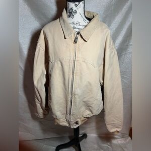 Vintage 1990s Carhartt Santa Fe Tan Canvas Workwear Utility Jacket 🔥